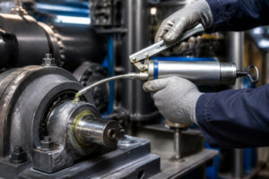 Lubrification precise dun roulement industriel