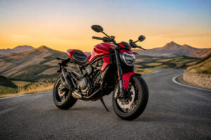 Ducati rouge beaute italienne au crepuscule